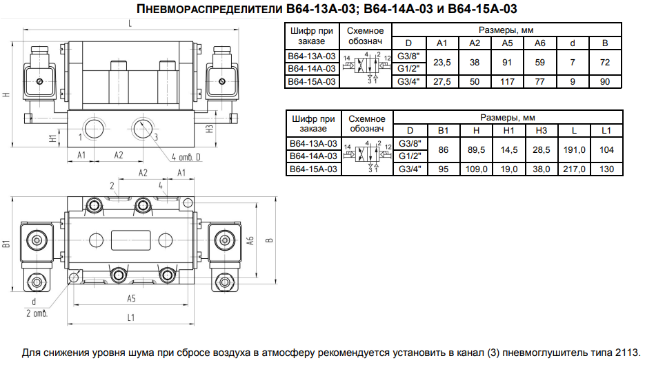      B64-13A-03, B64-14A-03, B64-15A-03